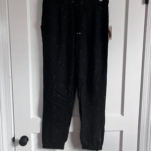 Forever 21 Printed Joggers, Black, Medium, NWT